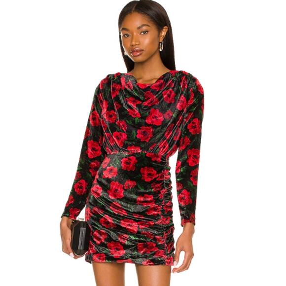 Lovers and Friends Jackie Mini Dress in French Rose Floral NWT Size Large - Picture 1 of 4
